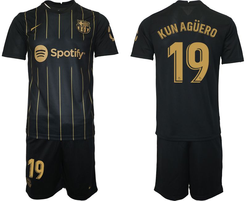 Men 2022-2023 Club Barcelona Black away #19 Soccer Jersey->barcelona jersey->Soccer Club Jersey